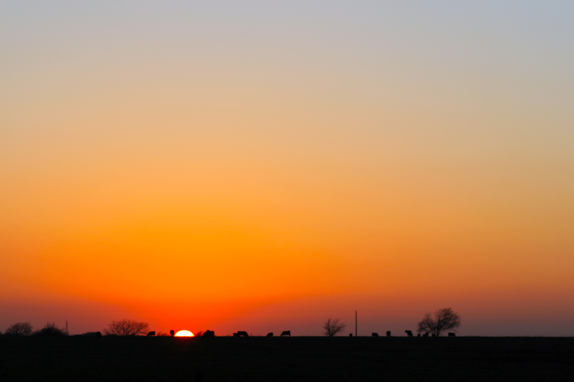Nearer, my God, to Thee ... Sunset, on the way to Austin, Jan 29, 2009